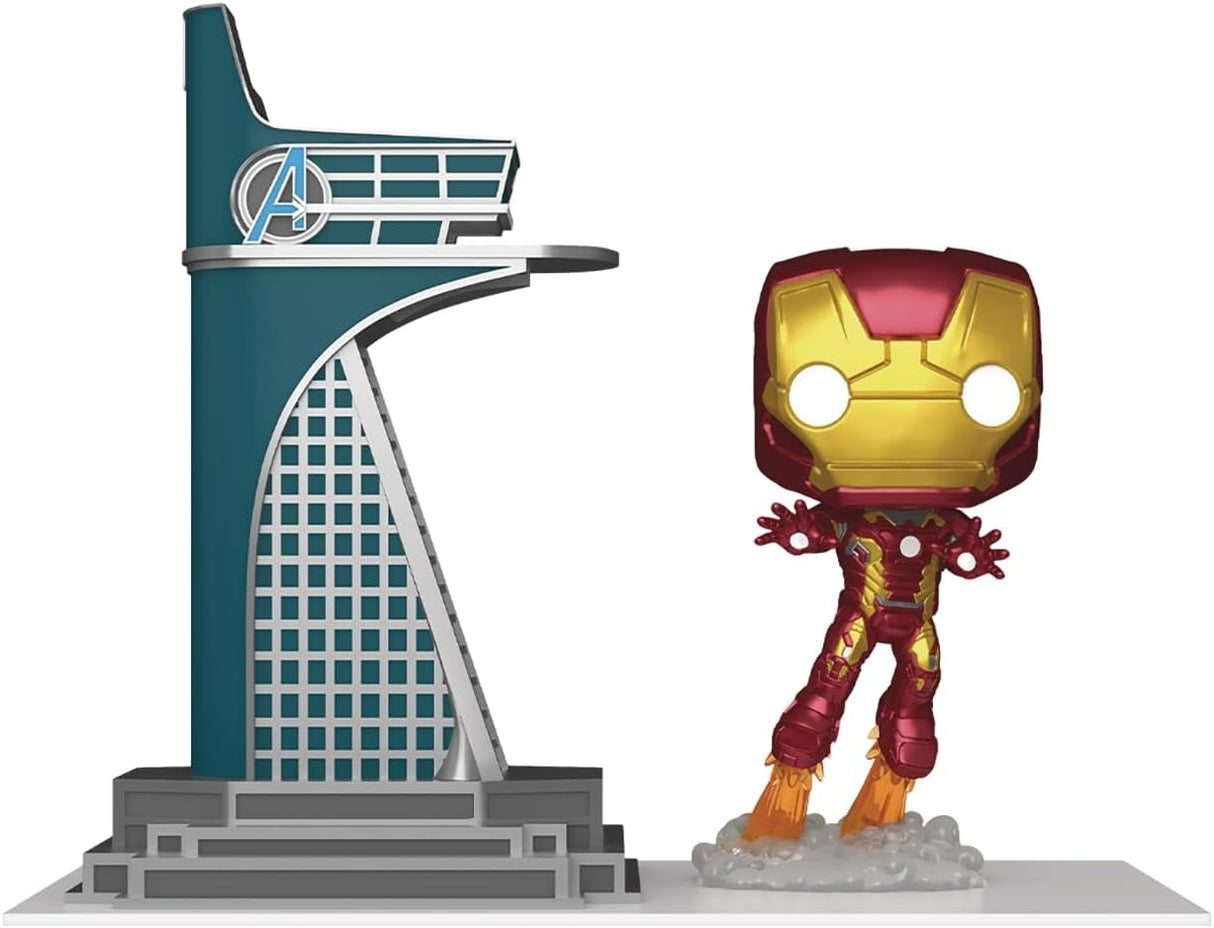 AVENGERS TOWER & IRON MAN | Marvel Age of Ultron | Funko Town | 6 Inch #35 Glow