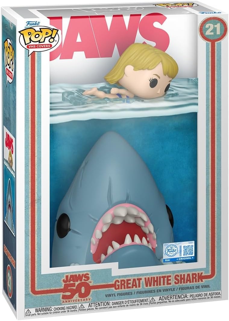 Funko Pop! VHS Covers Jaws 50th Anniversary GREAT WHITE SHARK #21