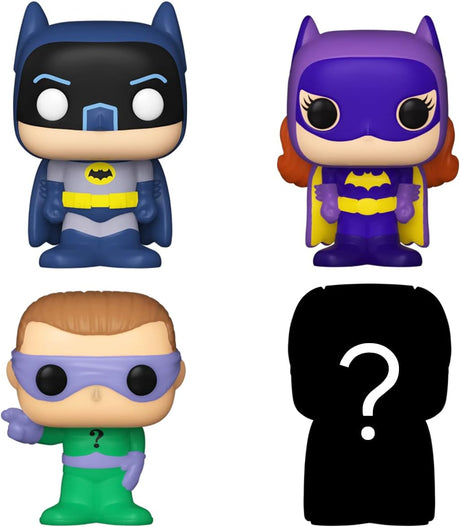 Funko Bitty POP! | DC Batman | Batman, The Riddler, Batgirl, Mystery | 4 Pack