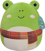 Squishmallows 12" | Wendy the Green Frog with Plaid Scarf