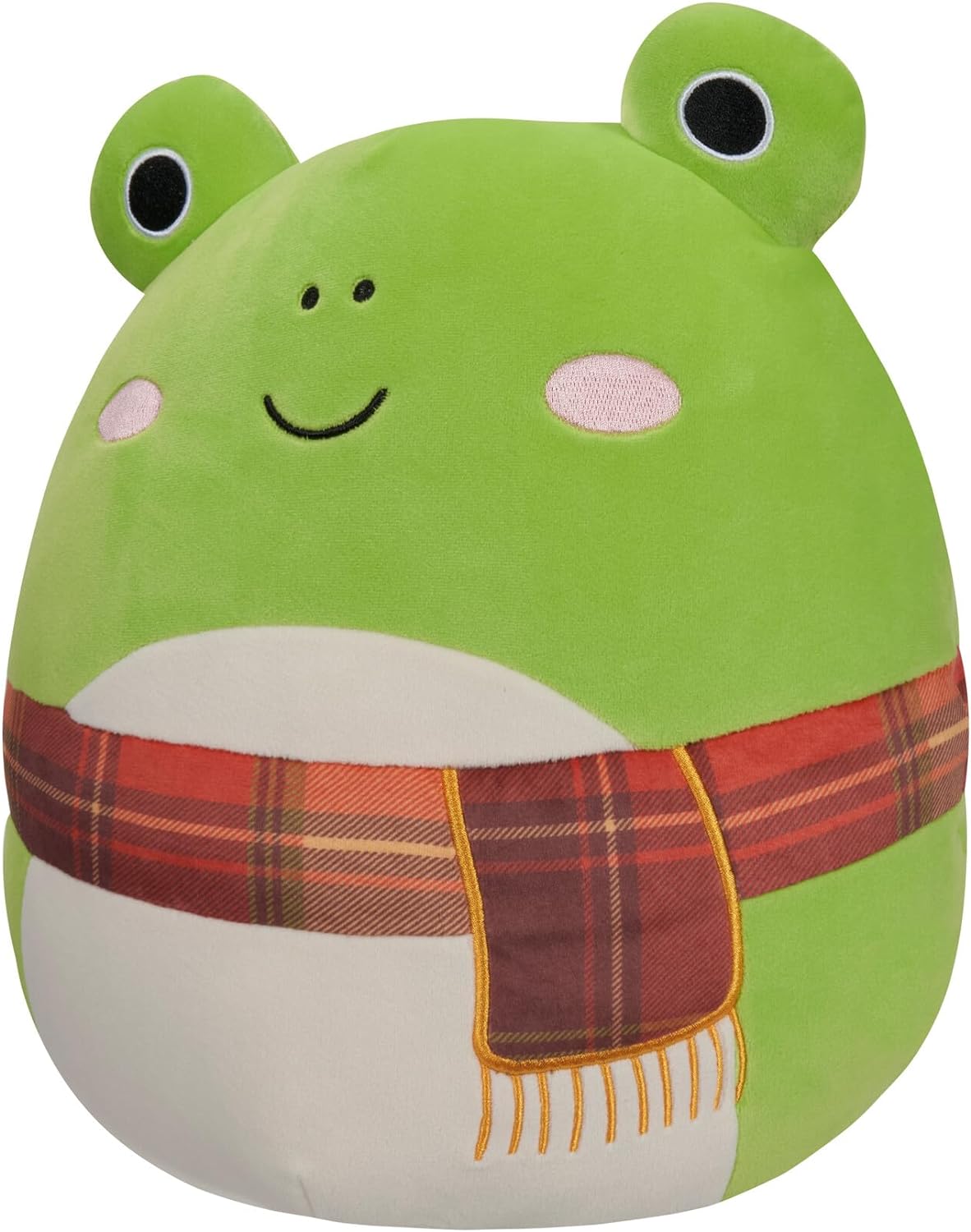 Squishmallows 12" | Wendy the Green Frog with Plaid Scarf