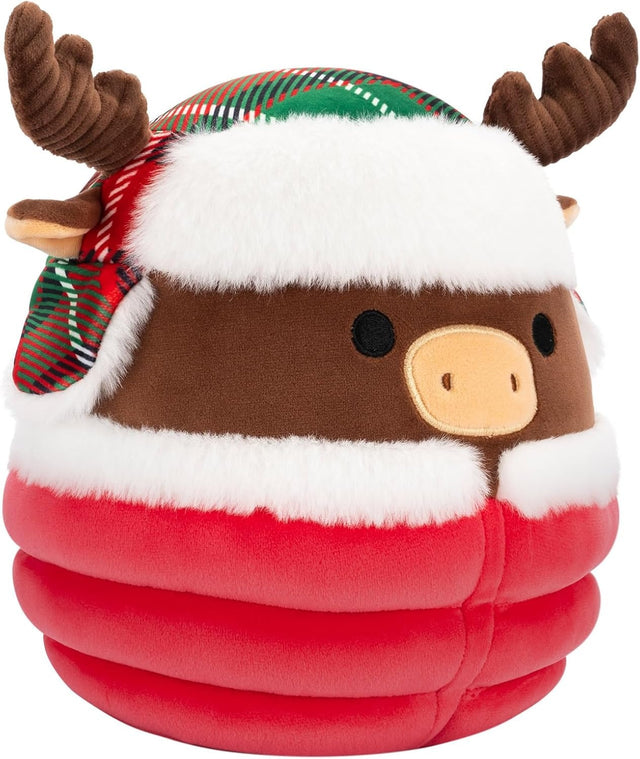 Maurice the Brown Moose with Puffer Jacket | Squishmallows 7.5" Plush Christmas 24