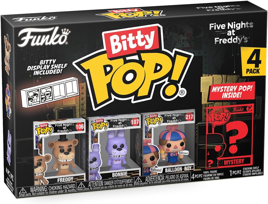Funko Bitty POP! | Five Nights at Freddy's | Freddy, Bonnie, Balloon Boy, Mystery | 4 Pack