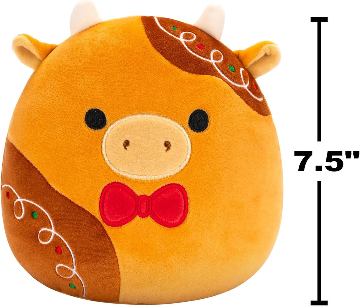 Jericho the Gingerbread Cow | Squishmallows 7.5" Plush Christmas 24