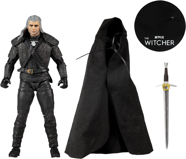 Damaged Box| The Witcher | Geralt of Rivia with Cloth Cape | 7 inch Figure | McFarlane Toys