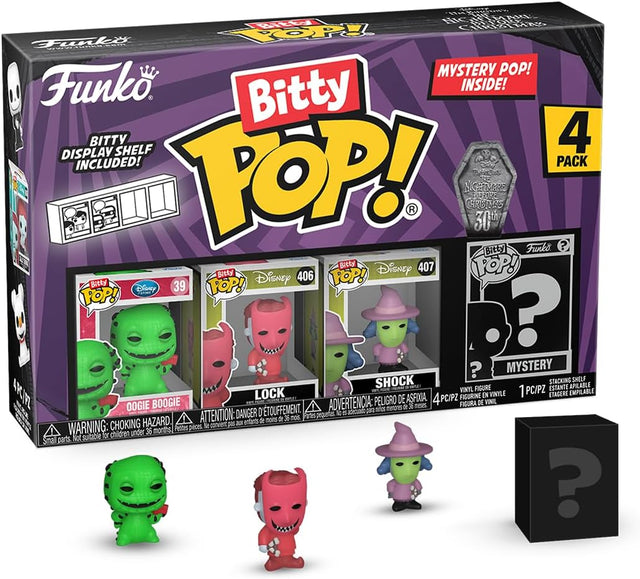 Funko Bitty POP! | Nightmare Before Christmas | Oogie Boogie, Lock, Shock, Mystery | 4 Pack