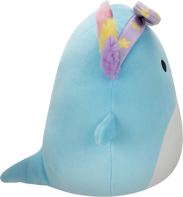 Squishmallows 7.5" | Easter | Irina the Teal Axolotl with Rainbow Gills and Purple Headband