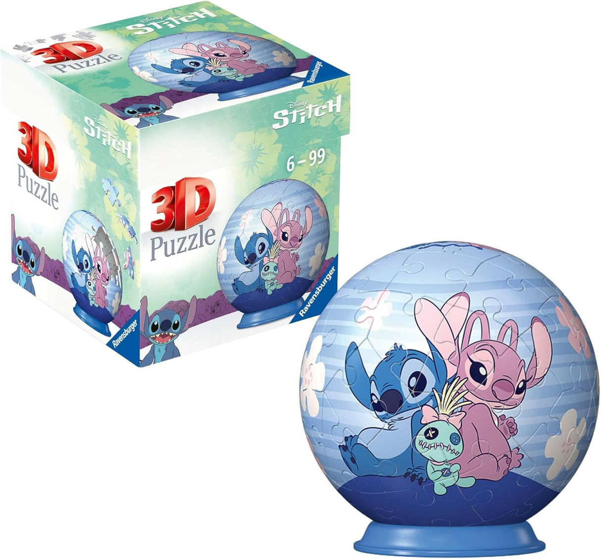 STITCH & FRIENDS | Ravensburger | Stitch | 55 Piece 3D Jigsaw Puzzle