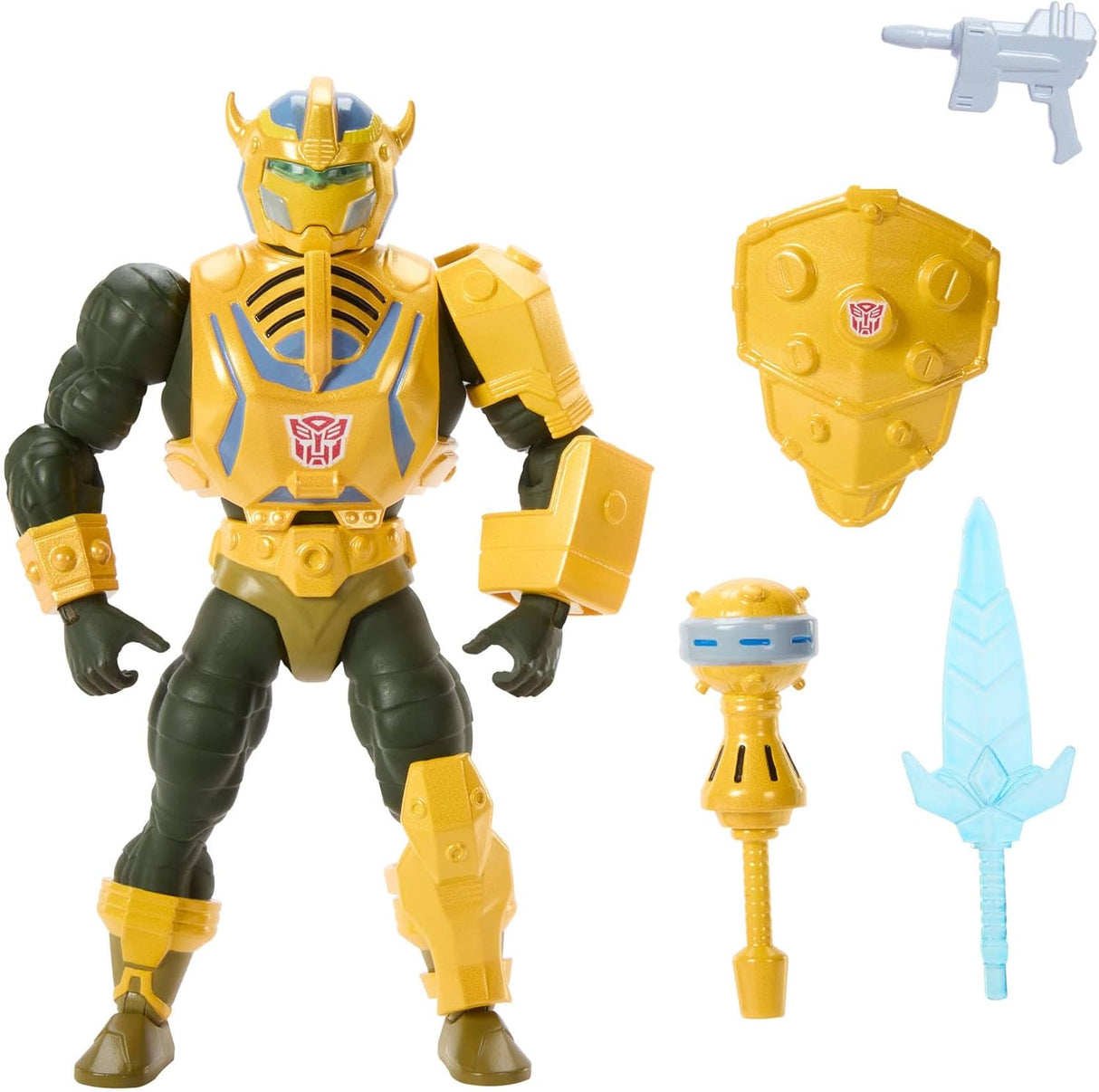Masters of the Universe x Transformers Bumblebee Armor MAN-AT-ARMS Action Figure by Mattel