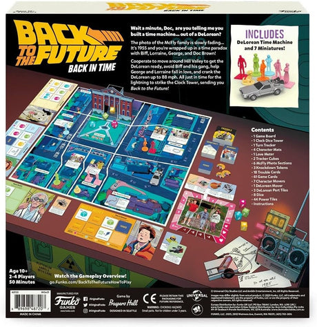 Funko Games | Back to the Future | Back in Time | Cooperative Adventure Board Game