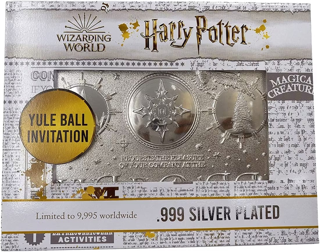 Harry Potter | Silver Plated | Yule Ball Invitation Ticket | Limited Edition
