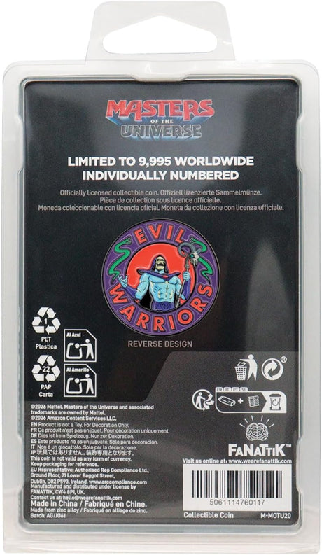 Fanattik Masters of the Universe 2026 Movie Limited Edition HE-MAN & SKELETOR Collectible Coin