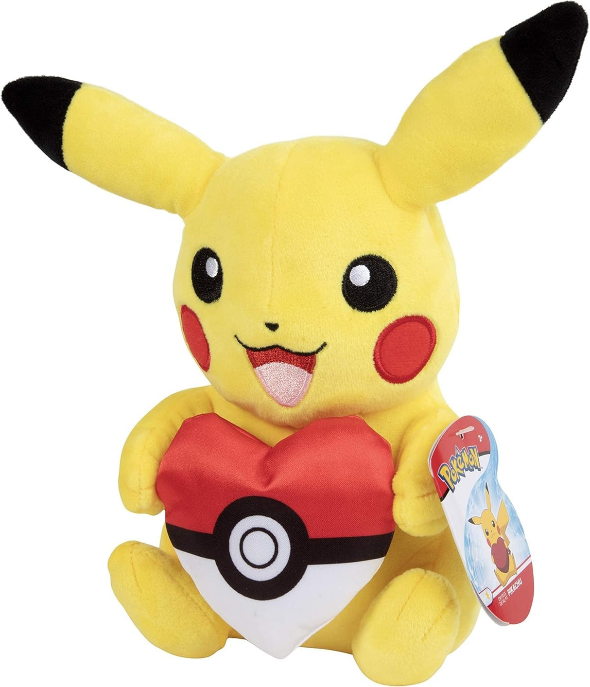 PIKACHU WITH HEART POKE BALL | Pokemon 8 inch Plush Soft Toy