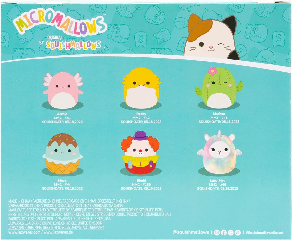 Micromallows | Squishmallows | 6 Pack | Archie | Rodry | Maritza | Maya | Bimbi | Lucy-May