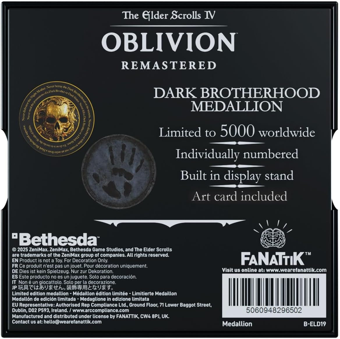 DARK BROTHERHOOD MEDALLION | Elder Scrolls IV OBLIVION Remastered | Limited Edition