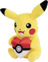 PIKACHU WITH HEART POKE BALL | Pokemon 8 inch Plush Soft Toy