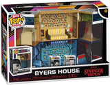 BYERS HOUSE PLAYSET & 2 FIGURES | Display Case with Interior Scene & Storage | Funko Bitty POP! Boxes
