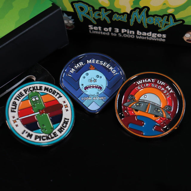 Rick and Morty | Set of 3 Limited Edition Pin Badges