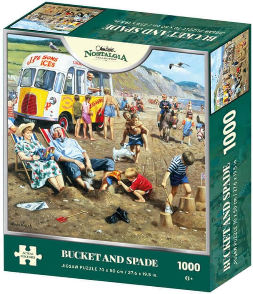 BUCKET AND SPADE | Kevin Walsh | Nostalgia Collection | 1000 Piece Jigsaw Puzzle