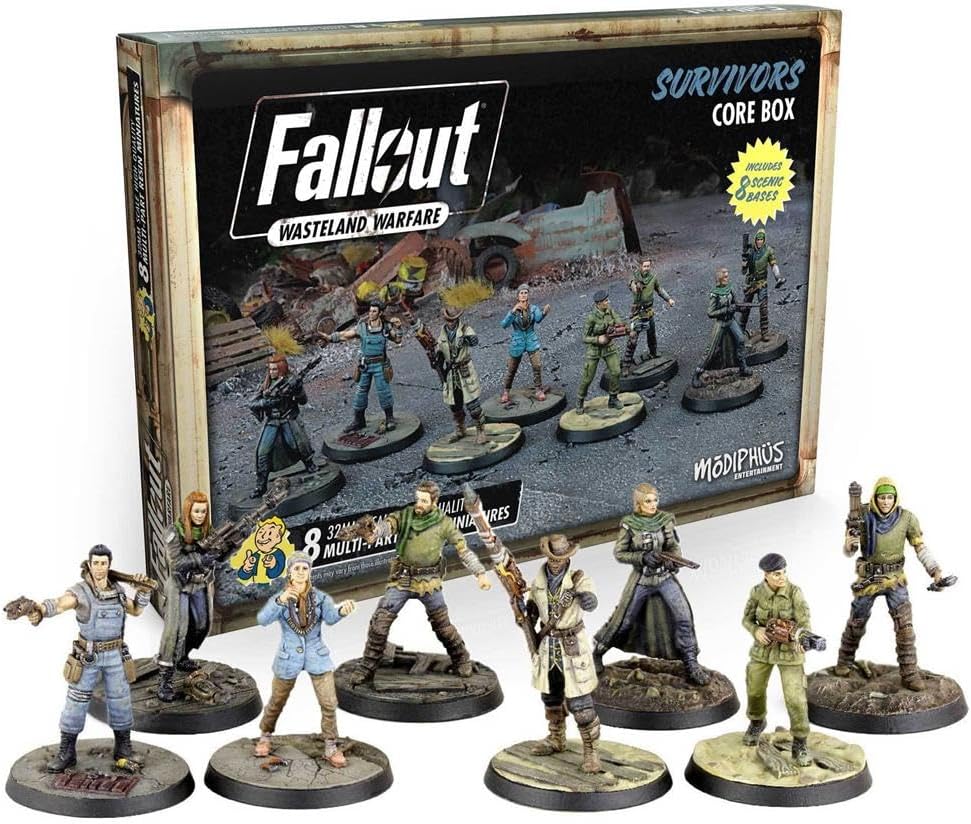 Fallout | 8 Miniatures | Wasteland Warfare | Survivors Core Box