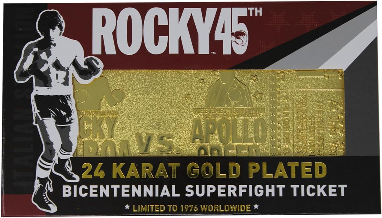 Rocky 45th Anniversary | 24K Gold Plated Limited Edition | Apollo Fight Ticket