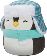 Luna the Black Penguin with Hat and Scarf | Squishmallows 7.5" Plush Christmas 24