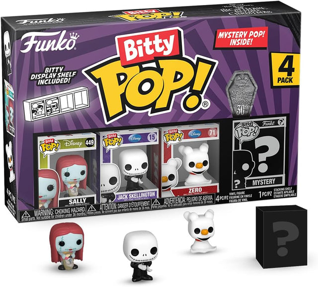 Funko Bitty POP! | Nightmare Before Christmas | Sally, Jack Skellington, Zero, Mystery | 4 Pack