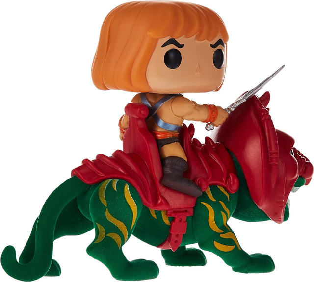 Damaged Box | Funko Pop Rides | Masters of the Universe | He-Man on Battle Cat #84 | Flocked