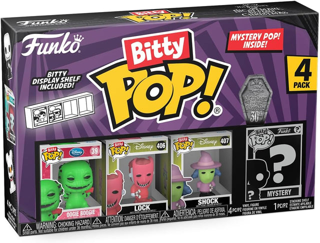 Funko Bitty POP! | Nightmare Before Christmas | Oogie Boogie, Lock, Shock, Mystery | 4 Pack