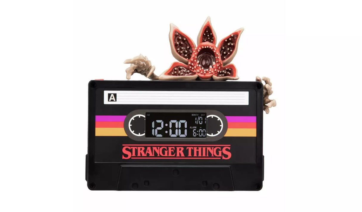 Stranger Things Demogorgon Cassette Alarm Clock - Retro 80s Style Night Light