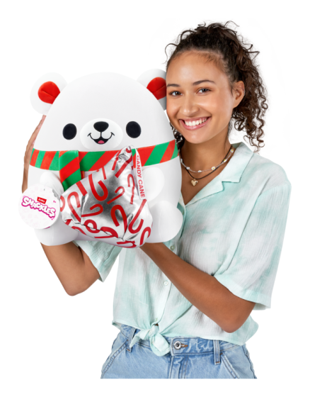 Polar Bear (Hershey's Kisses Candy Cane) | Christmas | Snackles Super Sized 36 cm