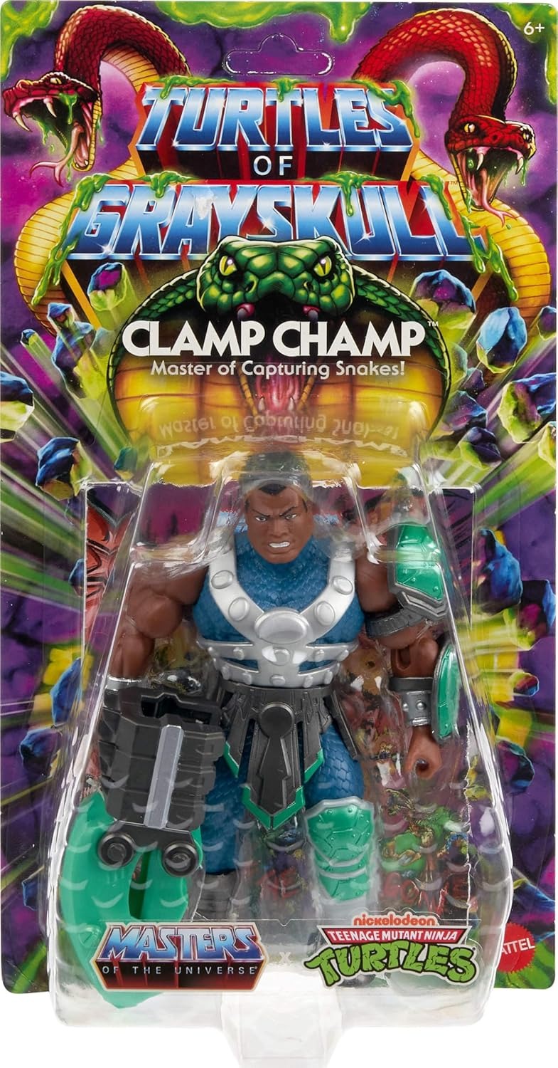 Masters of the Universe x Tmnt Turtles of Grayskull CLAMP CHAMP Action Figure by Mattel