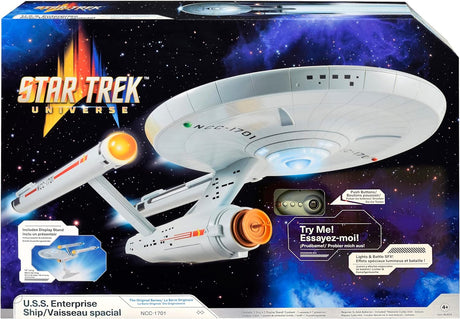 Bandai USS Enterprise NCC-1701 | Star Trek Model With Lights, Sounds And Display Stand | Gifts Starship | 18''