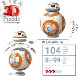 BB-8 | Ravensburger | Star Wars | 104 Piece 3D Jigsaw Puzzle