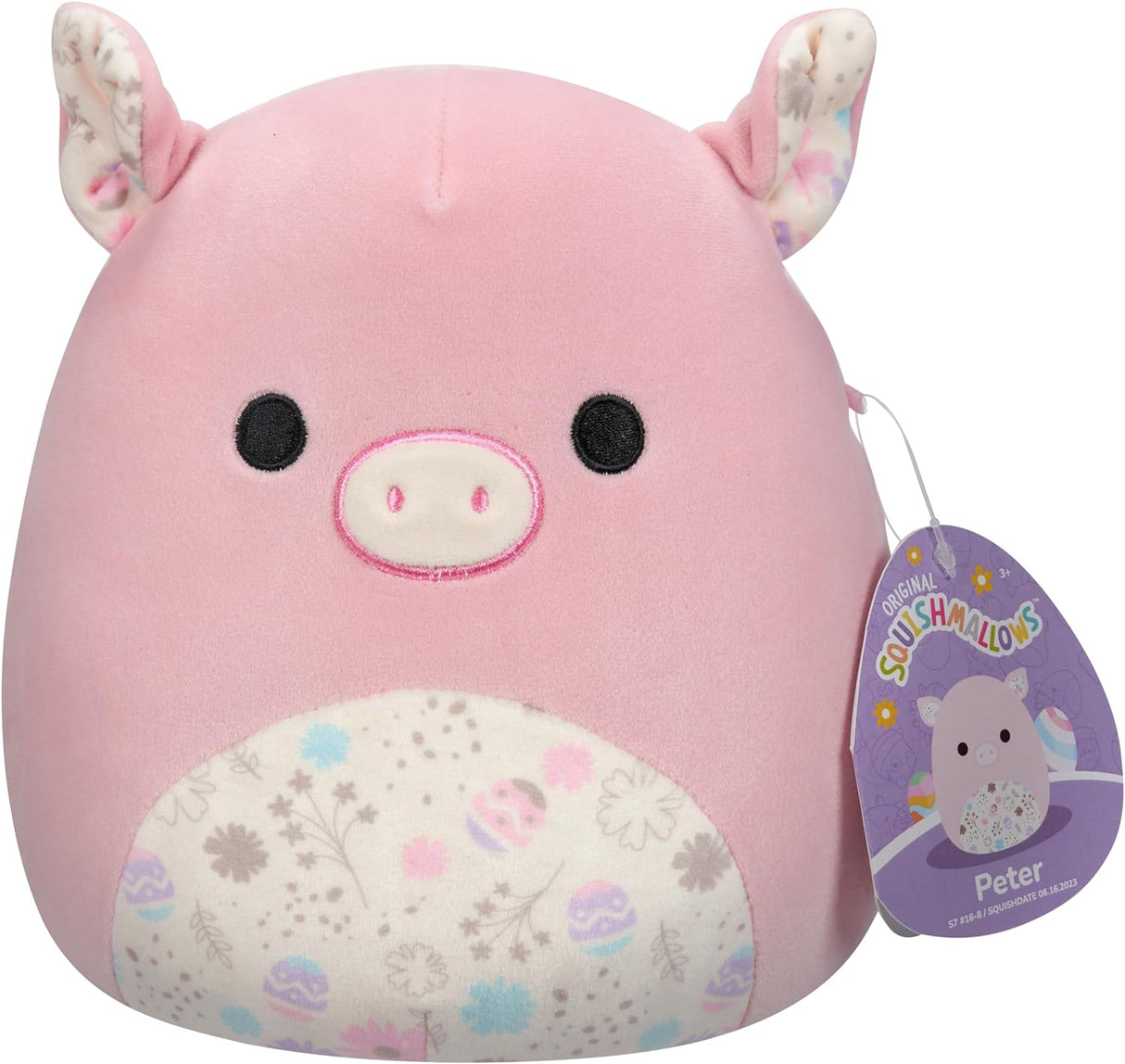 Squishmallows 7.5" | Easter | Peter the Pig with Easter Print Belly