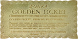 Willy Wonka and the Chocolate Factory | Replica Golden Ticket | Limited Edition