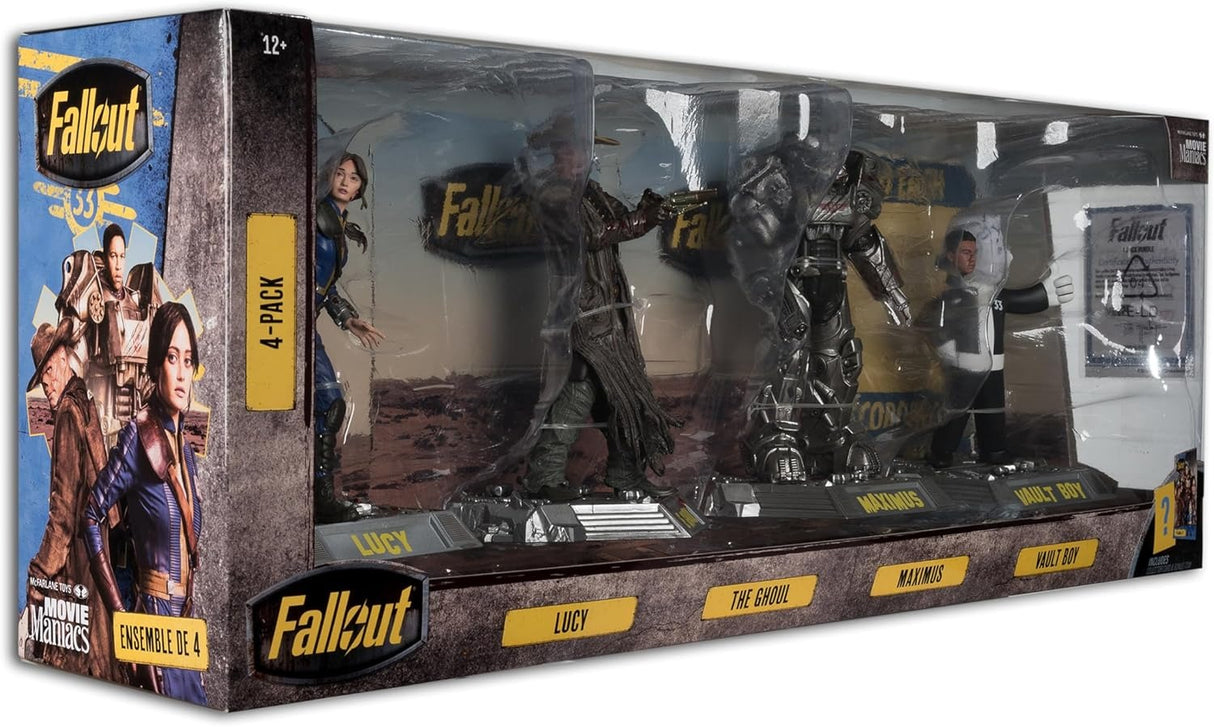 LUCY, MAXIMUS, THE GHOUL & VAULT BOY | Fallout | 6 inch Posed Figure | McFarlane Toys | 4 Pack