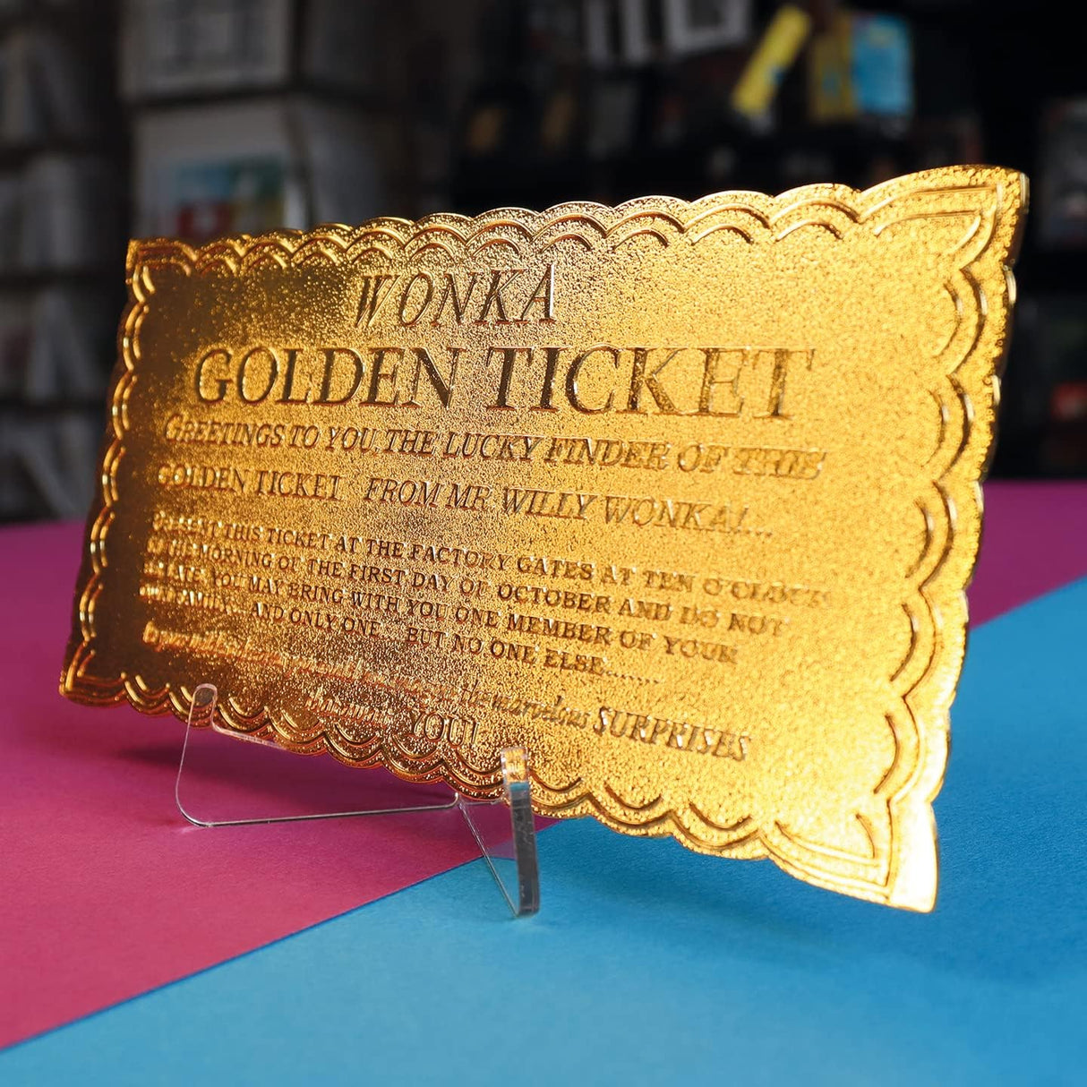 Willy Wonka and the Chocolate Factory | Replica Golden Ticket | Limited Edition