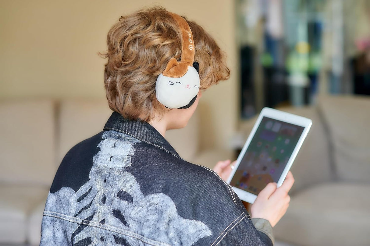 Squishmallows | Cam The Cat | Plush Bluetooth Headphones With Built-in Microphone