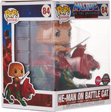 Funko Pop Rides | Masters of the Universe | He-Man on Battle Cat #84 | Flocked