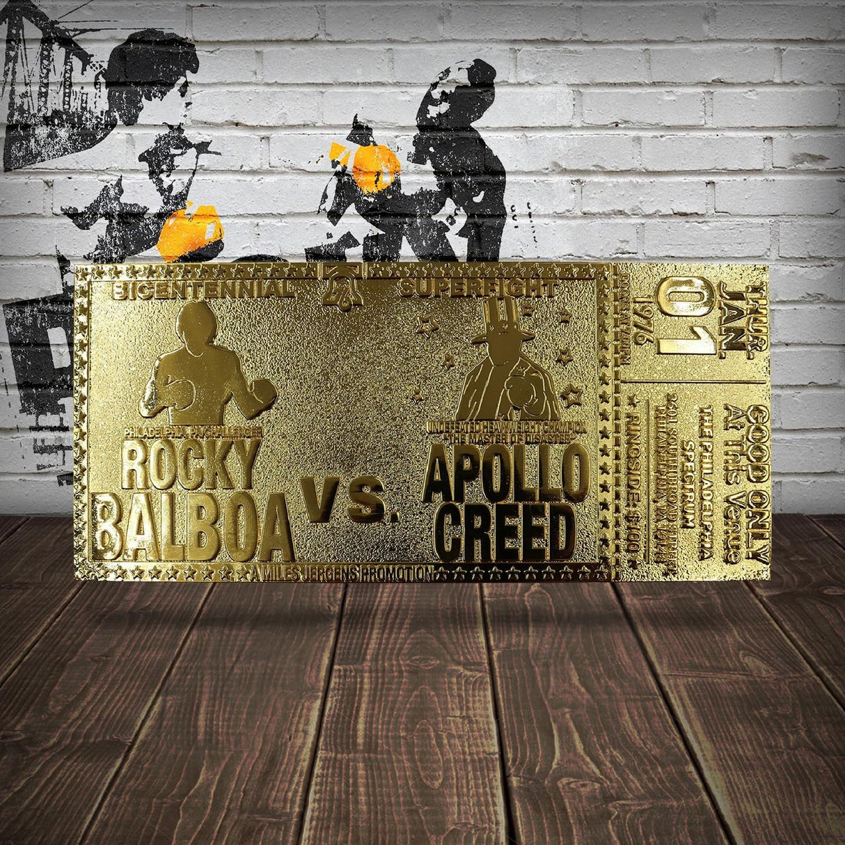 Rocky 45th Anniversary | 24K Gold Plated Limited Edition | Apollo Fight Ticket