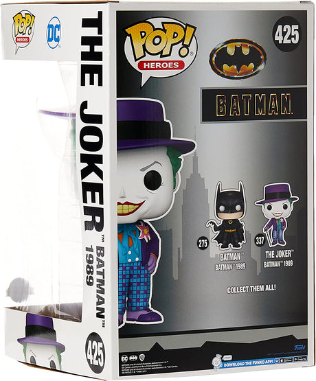 Funko Pop Heroes | Batman 1989 | The Joker with Hat #425 10" inch