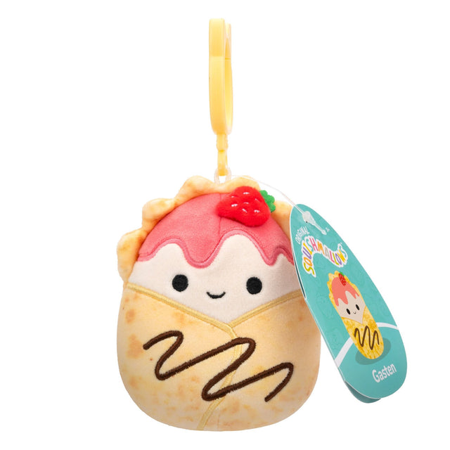 Squishmallows 3.5" Mini Clip-On Plush | Gasten the Strawberry Crepe