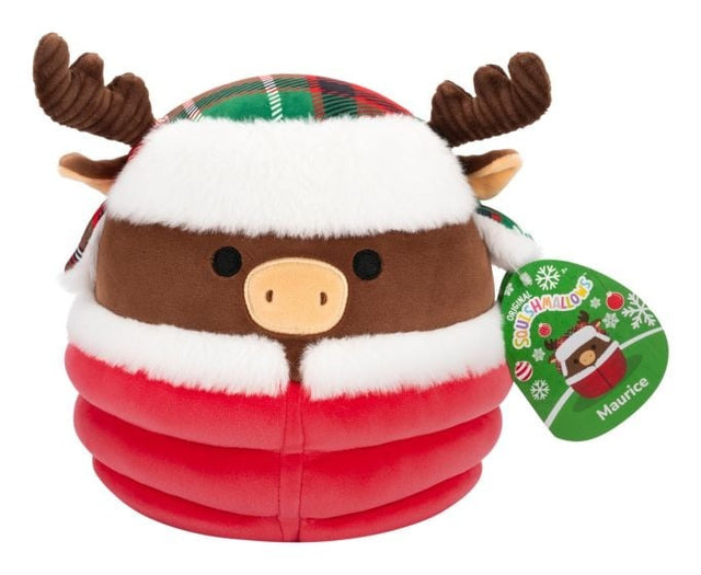 Maurice the Brown Moose with Puffer Jacket | Squishmallows 7.5" Plush Christmas 24