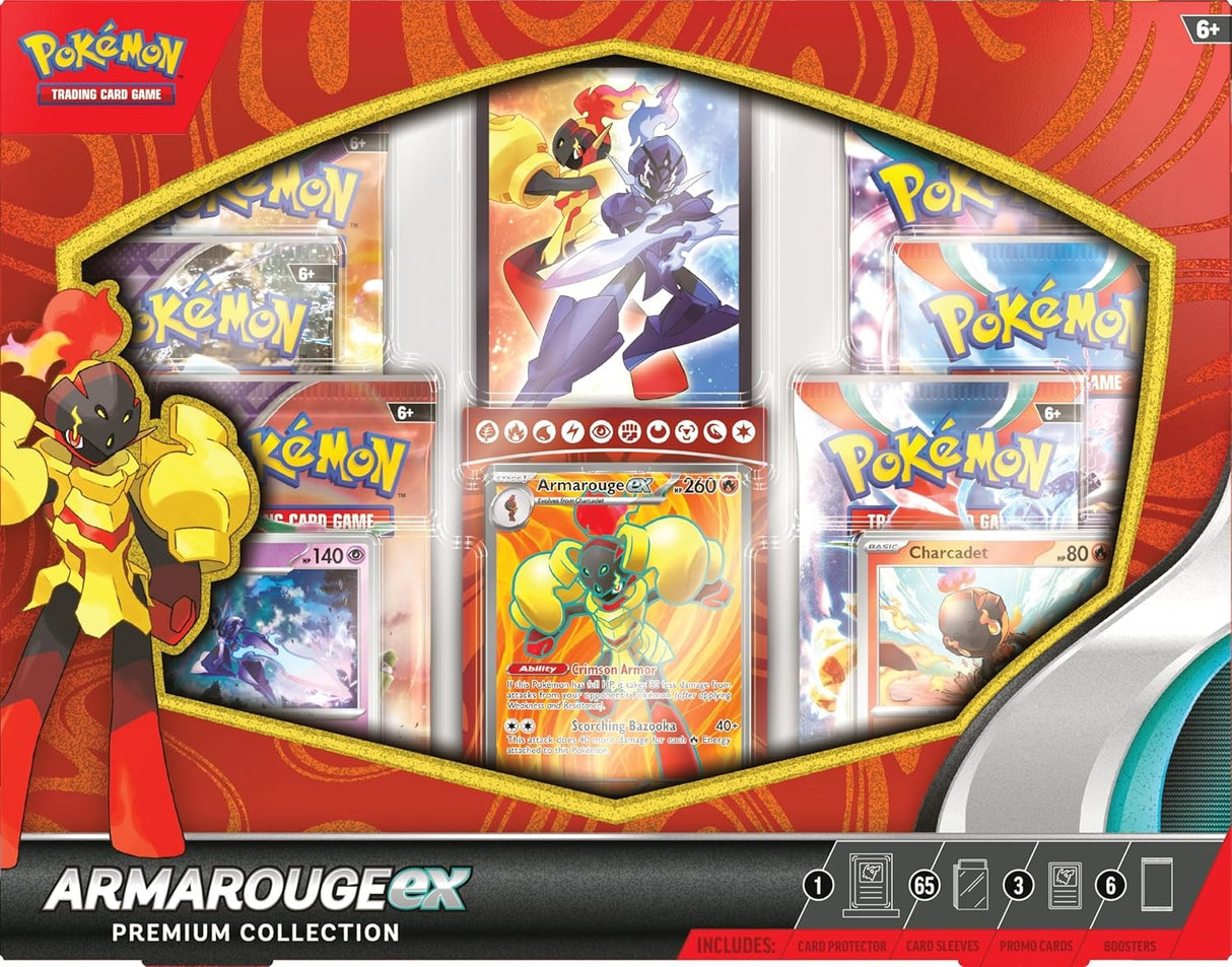 ARMAROUGE EX PREMIUM COLLECTION BOX | Pokemon | 6 Boosters & 3 Foil Promo Cards