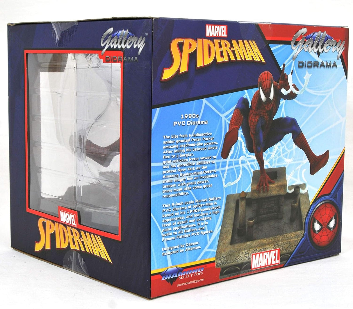 SPIDER-MAN 90s PVC STATUE | Marvel Gallery Diorama | Diamond Select 8 Inch