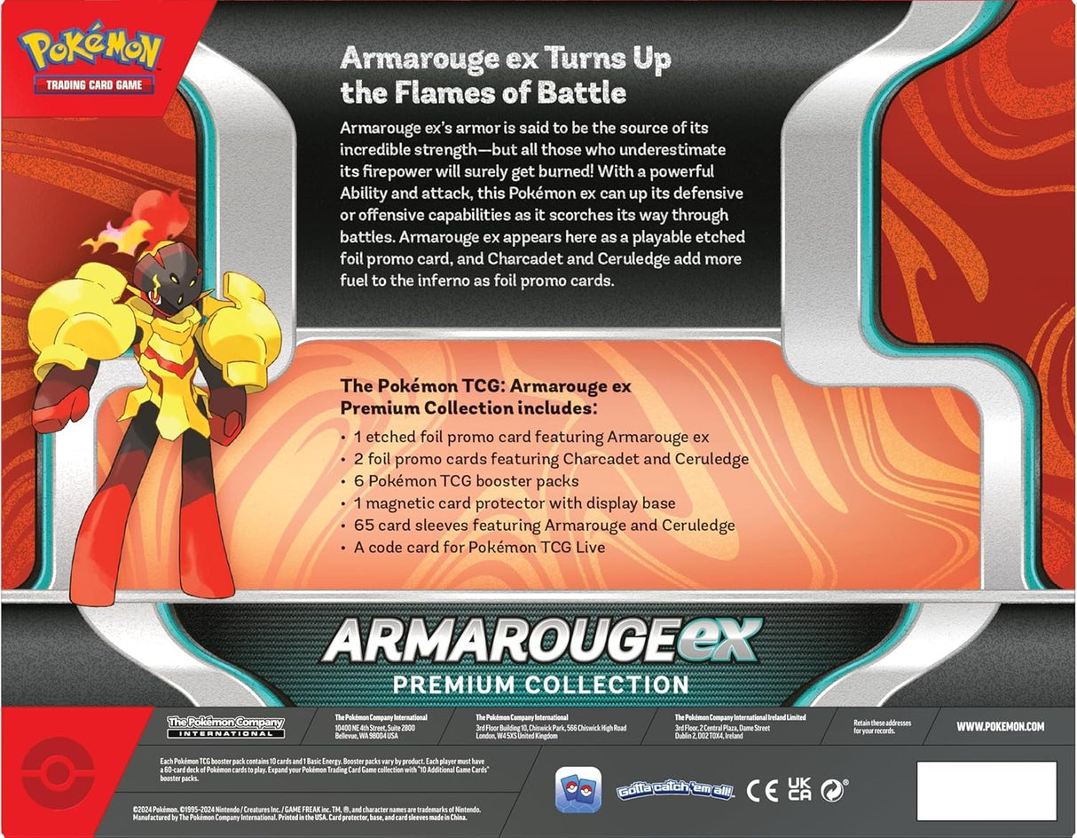 ARMAROUGE EX PREMIUM COLLECTION BOX | Pokemon | 6 Boosters & 3 Foil Promo Cards