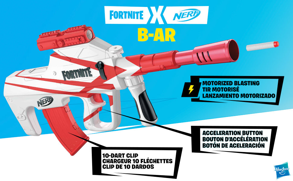 Nerf | Fortnite B-AR | Motorized Dart Blaster