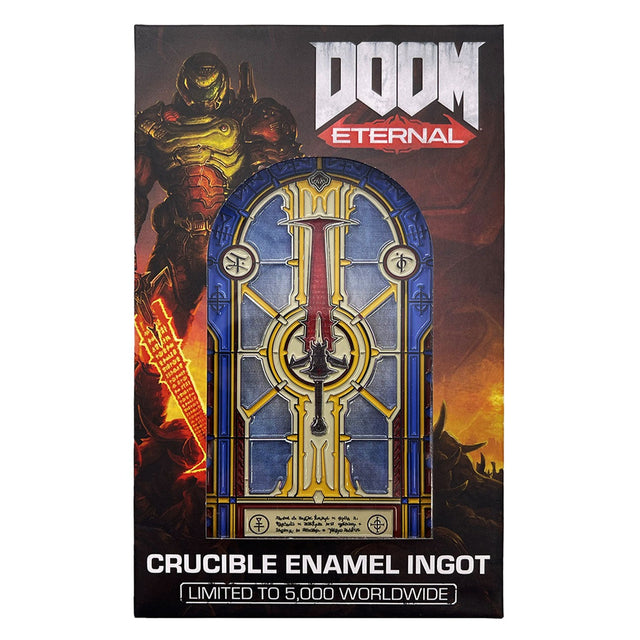 Doom Eternal | Crucible Sword Stained Glass Window Enamel Ingot | Limited Edition