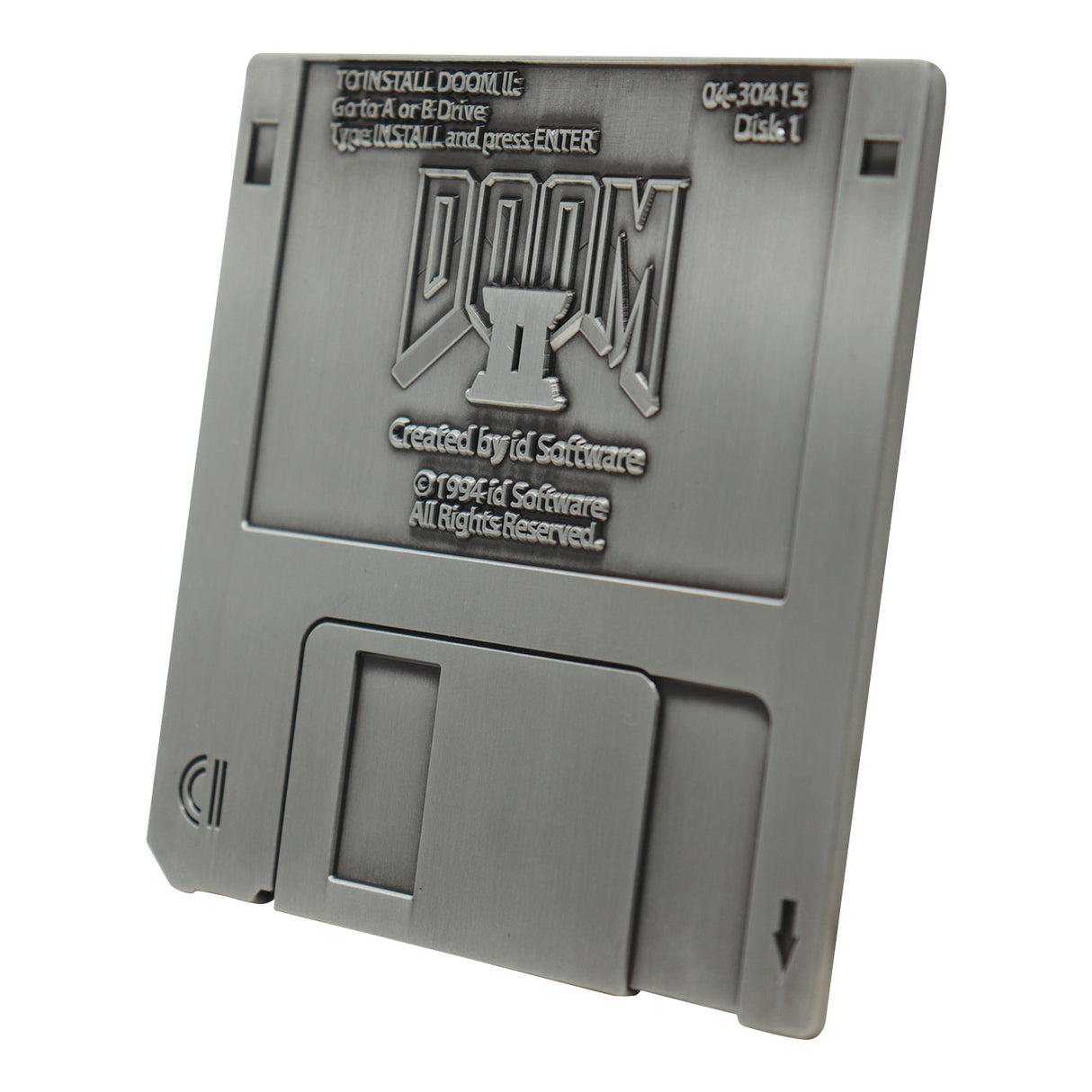 Fanattik DOOM II Limited Edition Commemorative FLOPPY DISK Metal Replica Antique Silver